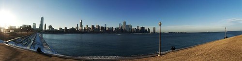 Chicago Skyline Panorama from Adler Planetarium by southerntabitha