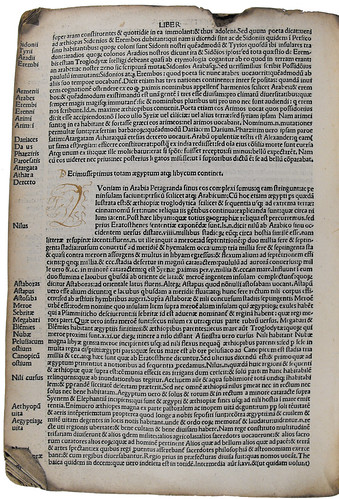 Manuscript initial in Strabo: Geographia, libri XVI