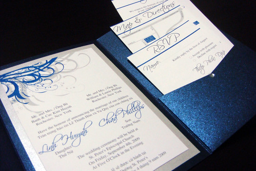 Blue Navy and Silver Wedding Invitations Flickr Photo Sharing
