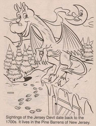 "Coloring Book Advantages" :: "Fun with Monsters" ; Jersey Devil (( 2011 )) 