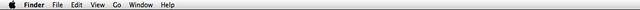 The OS X Menubar, with translucency disabled