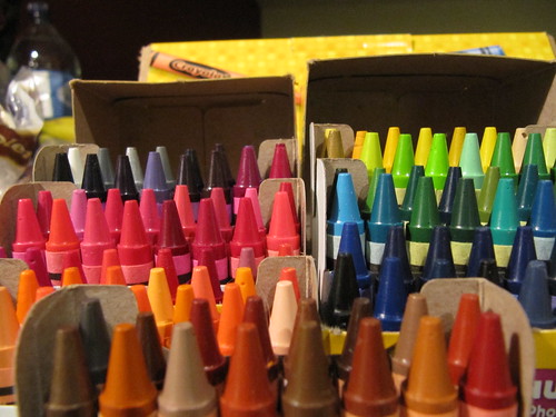 close up crayons