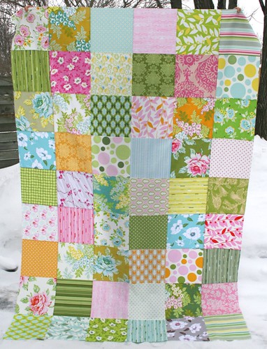 completed nicey jane quilt top