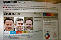 Guardian.co.uk front page election coverage