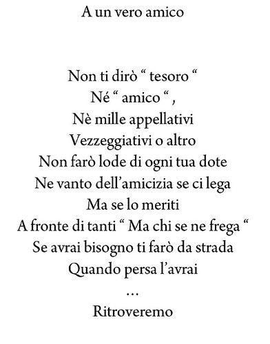 A un vero amico - Poesia di Marco Vasselli  -  © Tutti i diritti sono riservati