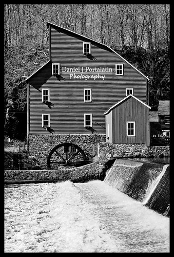 The Red Mill (close up b&w)
