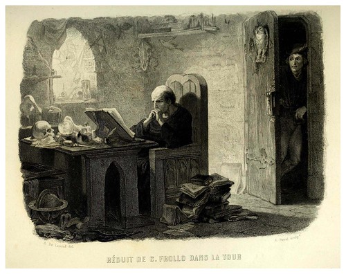 006-Habitacion de Frollo en la torre del campanario--Notre-Dame de Paris 1844- edicion Perrotin Garnier Frères
