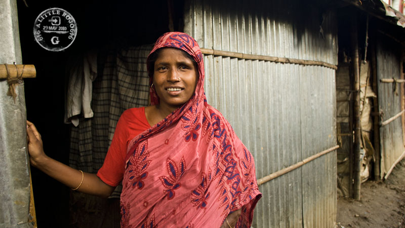 A woman in the slums of Sylhet, Bangladesh.