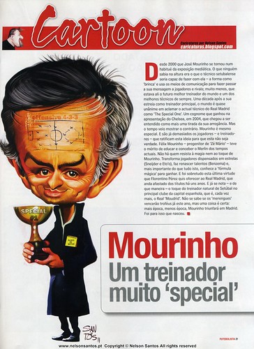 Caricatura_Jose_Mourinho_Revista_Futebolista_Abrill_2011 [Copyright Nelson Santos ] by caricaturas
