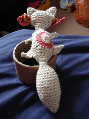 Magical Girl Madoka Magica familiar companion Kyuubei Kyuubee キュゥべえ amigurumi crochet