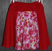 I love Red  - Upcycled 3T Skirt