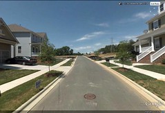 a subdivision on the edge of Charlotte (via Google Earth)