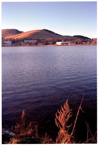Shirakaba-ko lake in winter.