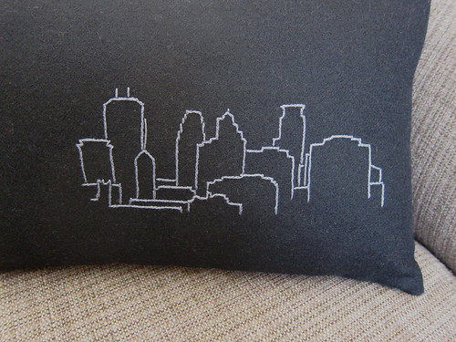 Iron Craft Challenge #8 - Minneapolis Skyline Pillow
