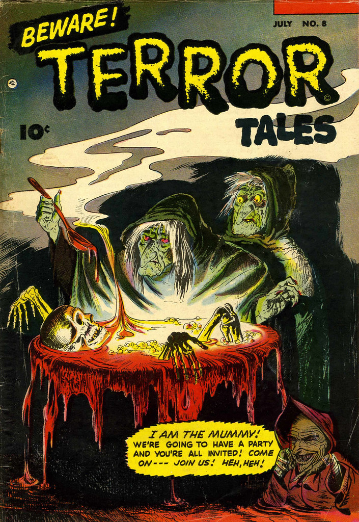 Beware Terror Tales #8 Bernard Bailey Cover (Fawcett, 1953)