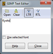 Pict 9: GIMP Text Editor