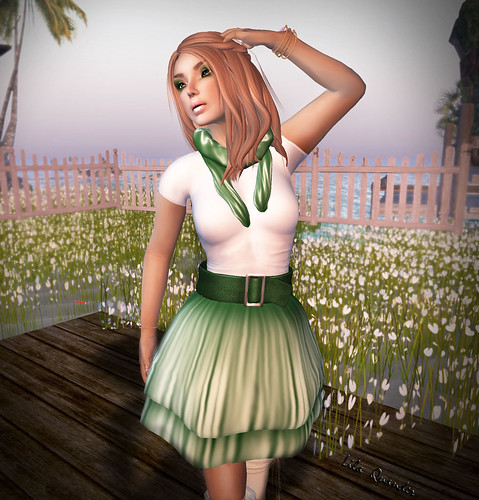IZZIE'S Think Green Spring Outfit (WhiteTop) TOSL