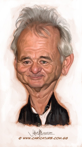 digital caricature of Bill Murray - 2
