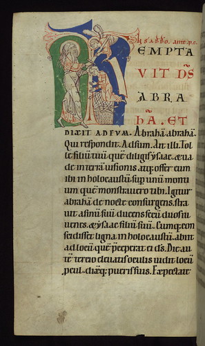 Illuminated Manuscript, Melk Missal, Abraham sacrificing Isaac, Walters Art Museum Ms. W.33, fol. 53v by Walters Art Museum Illuminated Manuscripts