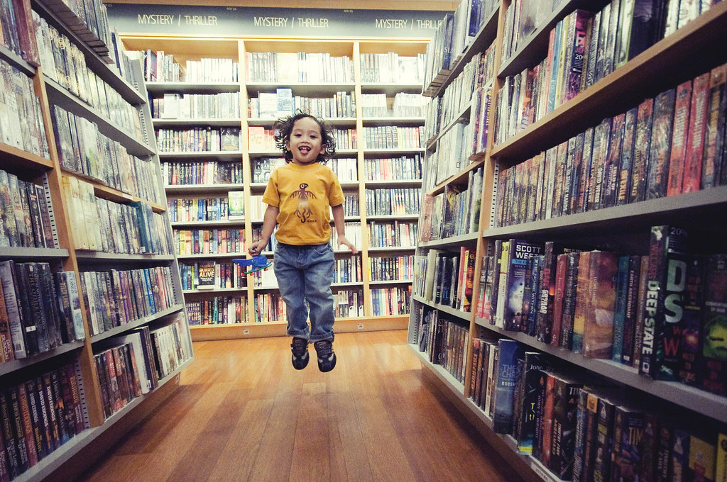 Jumping For Joy In Kinokuniya Bookstore