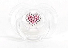 heart pacifier from pink taffy