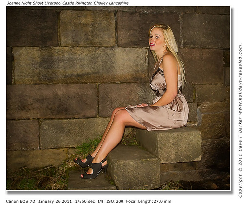 Joanne Night Shoot At Liverpool Castle Rivington Chorley Lancashire