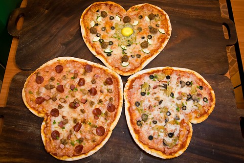 pizza pizzazz. her with an I Heart Pizza.