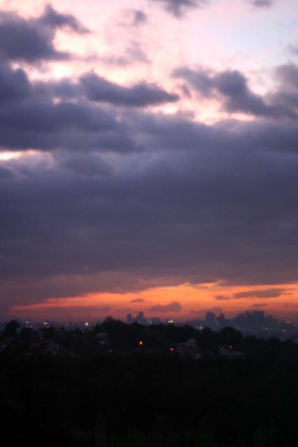 sunset over Manila