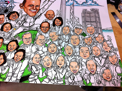 Group caricatures for UBS - 11