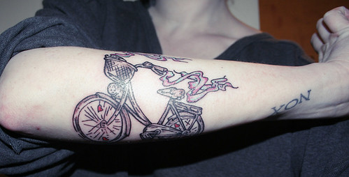 bicycle tattoo. icycle tattoo