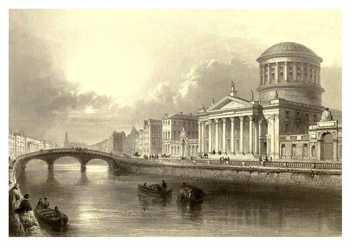 022-Los cuatro tribunales-Dublin-The scenery and antiquities of Ireland -Vol II-1842-W. H. Bartlett