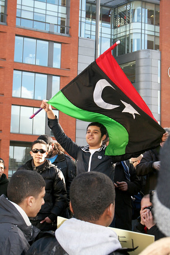 Libya Flag Revolution. sistemas libya with flag