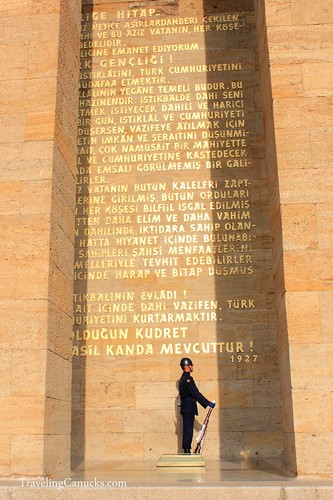 Guard at Mausoleum of Atatürk, Ankara, Turkey