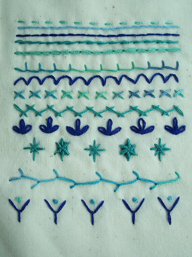 a sampler of stitches