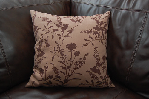 the brown pillow