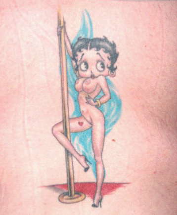 betty boop tattoo. Pole-Dancing-Betty-Boop-tattoo