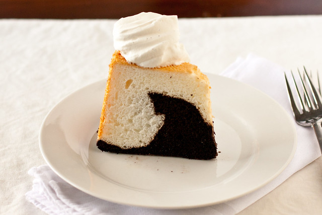 Black and White Angel Food Cake
