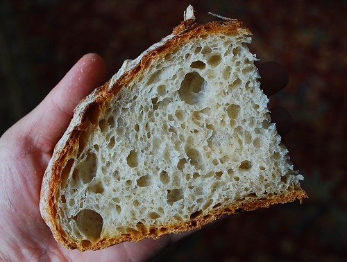 Slice of No Knead Bread