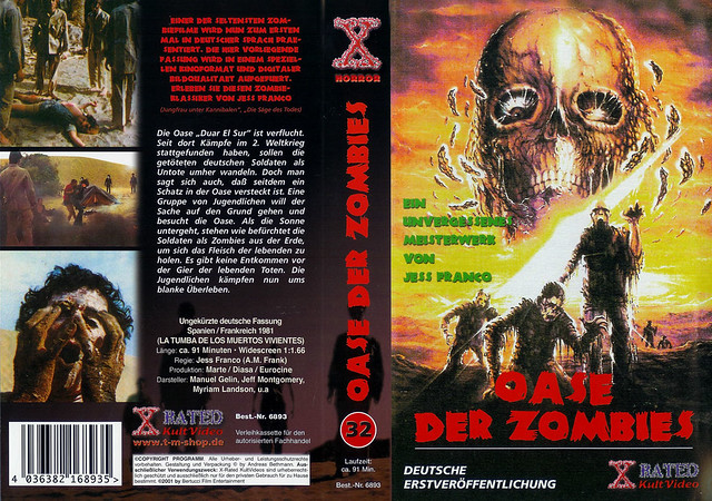 Oasis Of The Zombies (cover 2) (VHS Box Art)