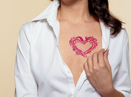 love heart tattoos for men. heart tattoos for women on