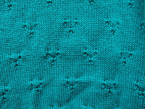 Teal Short Sleeved Sweater (detail)