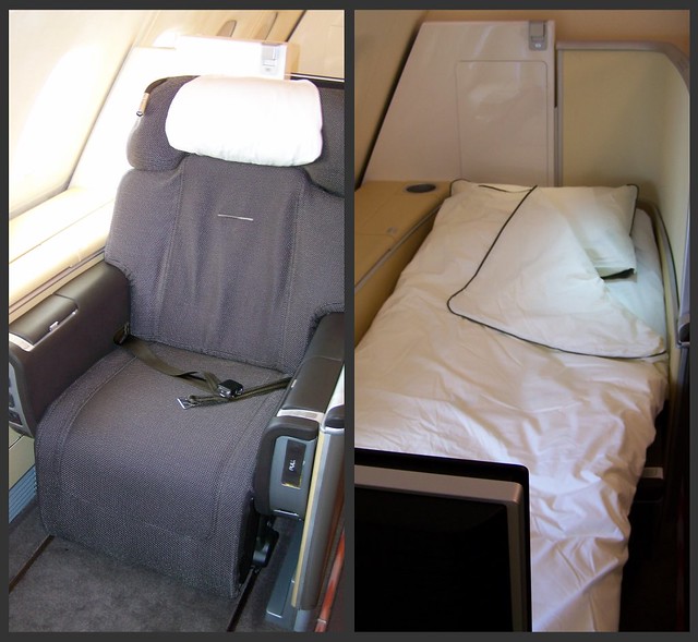 Lufthansa A380 First Class Compartment Before and After