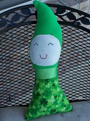 the challenge this week was to make something green. I made this little gnome doll and then used it for this month's Toy Society toy drop. I took it to a local playground and left it for someone to rescue :-)