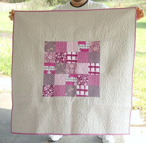 Finished! Purple baby quilt - back