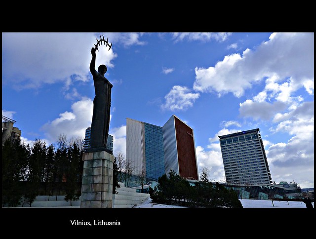 [ Architectural Lines : Beautiful sky : Wonderful Discoveries ] Vilnius, the capital of Lithuania - Her modern Face - ENJOY!