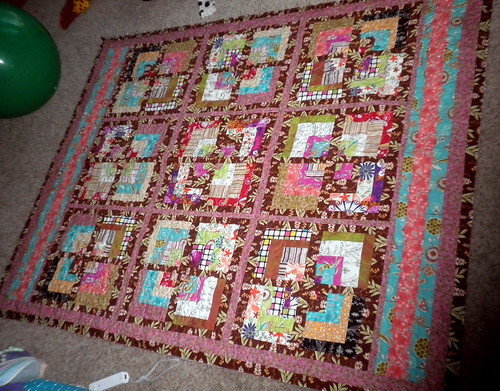 Quilting Complete and the binding is started