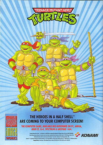 IMAGE WORKS :: "TEENAGE MUTANT HERO TURTLES"-'THE HEROES IN A HALF SHELL ARE COMING TO YOUR COMPUTER SCREEN!' (( 1990 ))