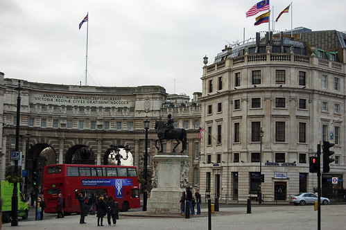 Trafalgar Square view of Admiralty Arch