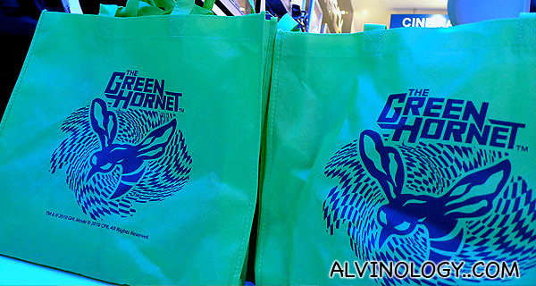 The Green Hornet goodie bags