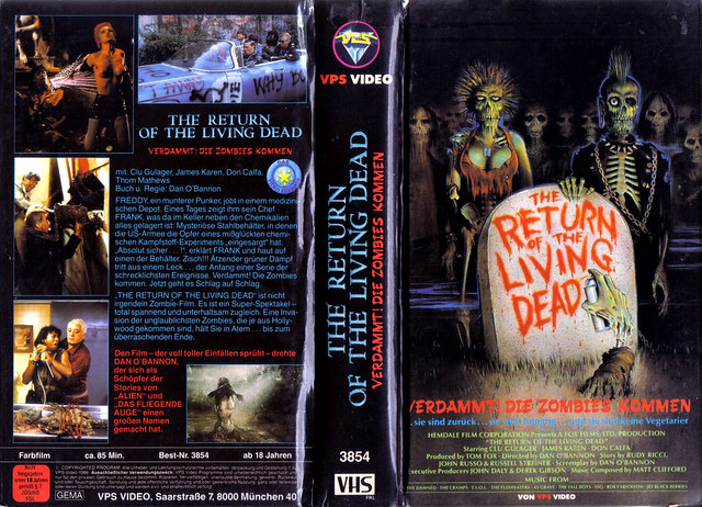 Return Of The Living Dead (VHS Box Art)